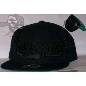  Los Angeles All Black Everything Series Snapback Hat Cap 