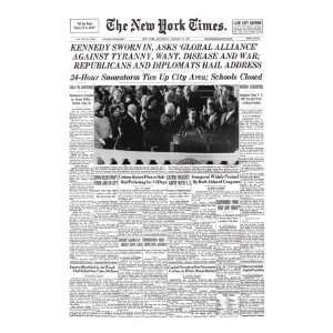  York Times, January 21, 1961 Kennedy Sworn In, Asks Global Alliance 
