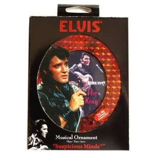    Elvis Musical Ornament   Plays Suspicious Minds 