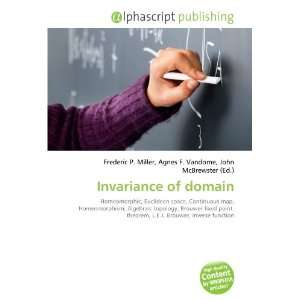  Invariance of domain (9786134268646) Books