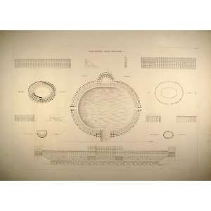  1841 Engraving Amphitheatre Domitian Naumachia Durand 