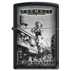   Lady on Farmall Antique Tractor Zippo Lighter