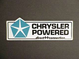 Chrysler Powered Direct Connection MoPar Decal Cuda GTX  