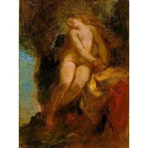   Inch, painting name Andromeda, By Delacroix Eugène 