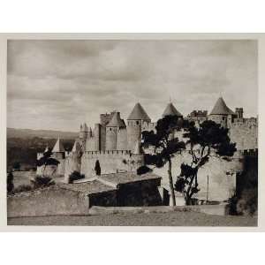  1927 Medieval Walled City Carcassonne France Hurlimann 