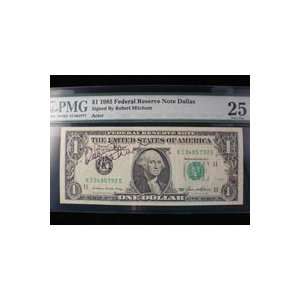   Mitchum, Robert $1 1985 Federal Reserve Note Dallas