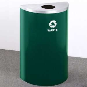   Recycling Logo, Hunter Green Finish, Satin Aluminum Top Kitchen