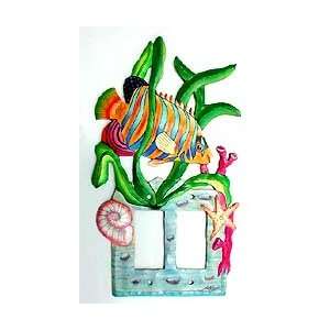  Painted Metal Tropical Fish Switch Plate Cover   Rocker 