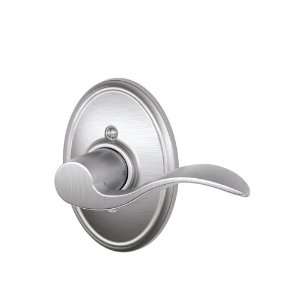   Chrome F Series Single Dummy Accent Door Lever with the Decorative Wak