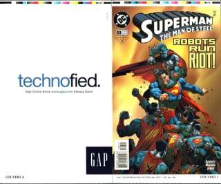   Man of Steel Comic Book Uncut Cover Page Action Comics Super Hero Art