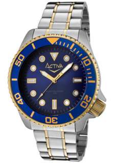 Activa Watch SF278 002 Mens Blue Dial Two Tone  