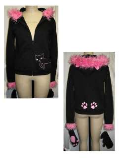 Only 8 Left XSmall Emily The Strange Hoodie W Pink Fur  