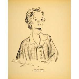  1938 Edna May Oliver Actress Henry Major Lithograph 