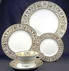 WEDGWOOD FLORENTINE GOLD W4219 Complete 5 Pc Place Setting