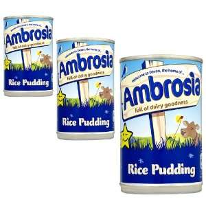 Ambrosia English Rice Pudding 3 can Pack (3 x 400g / 14.10oz)  