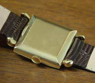   Constantin 18KYG Square Case Vintage Watch Fancy CaseTear Drop Lugs