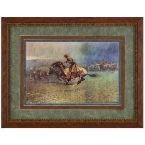 Mary Mayo MA0682 The Stampede by Frederic Remington  MDF Frame  46x36 
