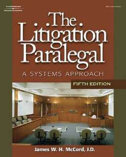 the litigation paralegal a james w h mccord paperback $