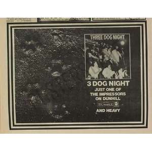 Three Dog Night Original LP Promo Ad 1969 