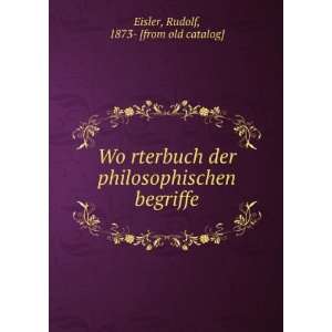   begriffe Rudolf, 1873  [from old catalog] Eisler Books