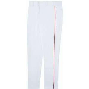  Piped Classic Double Knit Baseball Pants WHITE/SCARLET 