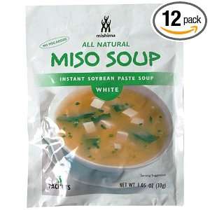 Mishima Instant Soup Mix, White Miso, 1.05 Ounce Packets (Pack of 12 