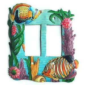  Painted Metal Tropical Fish Rocker Switchplate Cover   7 