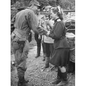  American Soldier Meeting Female Russian Officer 