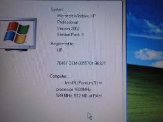 HP nc6000 Pentium M 1.6GHz 512MB 60GB Laptop XP Pro Gigabit LAN No 