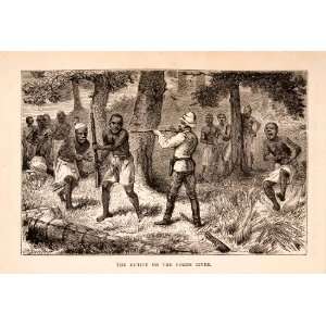  Engraving Africa Mutiny Gombe River Tribe Gun Rebellion Revolt Riot 