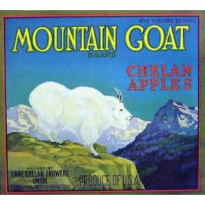   ADVERTISEMENT MOUNTAIN GOAT CHELAN APPLES WASHINGTON