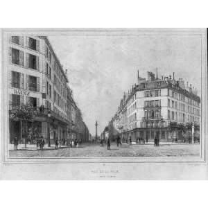  Rue de la Paix,vue prise du blvd,Paris,France,c1850