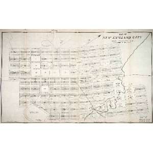  1890 Photolithograph Map New England City Dade County 