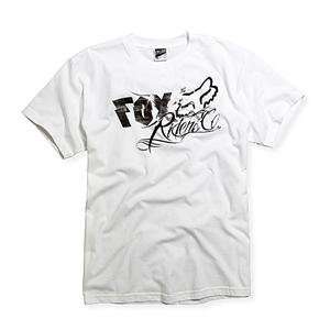  Fox Racing Latinbase T Shirt   Small/White Automotive