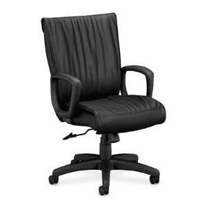  Ampere Leather Executive Seating, Black Leather, Plastic 