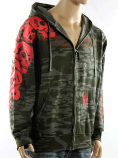 100% Auth The Great Warrior New World Order Olive Mens Hoody Jacket 