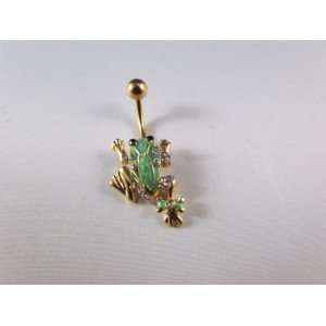  Gold Frog Belly Ring 