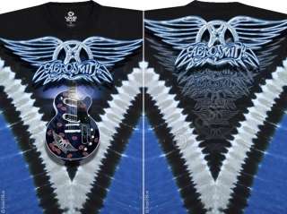 NEW Aerosmith Rockin Guitar Tie Dye Premium Rock Live Band T Shirt M L 