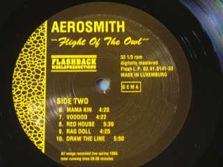 AEROSMITH   FLIGHT OF THE OWL RARE LIVE LP 1990 MINT UNPLAYED  
