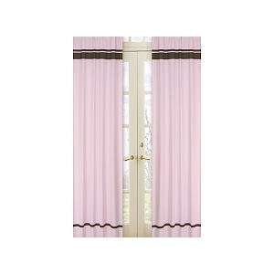  Pink and Brown Hotel Window Treatment   Set of 2 Baby