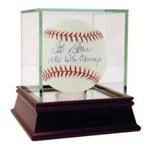  Bob Boone Signed Ball   with 1980 WS Champs Inscription 