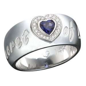   Shaped Blue Sapphire and Diamond Bezel, Size 7 Petra Azar Jewelry