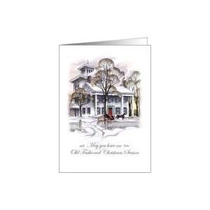  An Old Fashioned Christmas Scene Card Health & Personal 