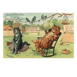  Cats Fantasy World Premium Giclee Poster Print, 24x32 