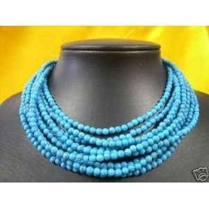  Wholesale 10 Strings of Blue Turquoise Small 4mm Bead 