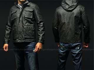 Affliction Jacket Max Gear Denim LA Jacket Hooded Coat M Black NWT 