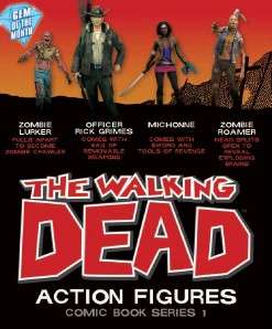 McFarlane The Walking Dead Comic Figures Series 1 Set of 4 MOC New 