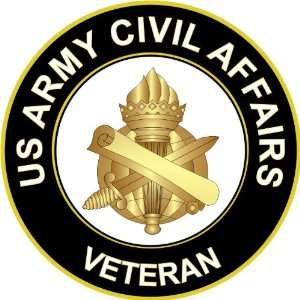  3.8 US Army Civil Affairs Veteran Decal Sticker 