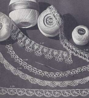Vintage Crochet PATTERN Elegant Fine Edging Designs 5  