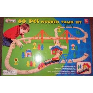    First Learning 60 Pcs. Wooden Train Set Explore similar items